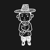 Korea man doodle N4