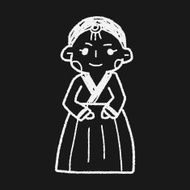 Korea woman doodle N3