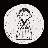 Korea woman doodle N4