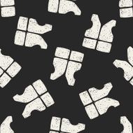 life jacket doodle seamless pattern background N2