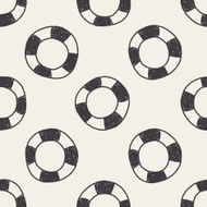 Lifebuoy doodle seamless pattern background