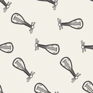 lute doodle seamless pattern background