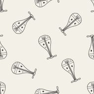 lute doodle seamless pattern background N2