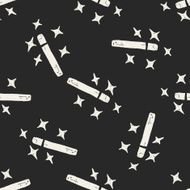 Magic Wand doodle seamless pattern background N2