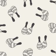 maraca doodle seamless pattern background