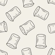 Measuring cup doodle seamless pattern background