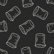 Measuring cup doodle seamless pattern background N2