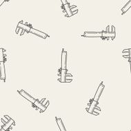 measuring tool doodle seamless pattern background N2