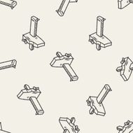 measuring tool doodle seamless pattern background N3