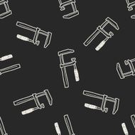 measuring tool doodle seamless pattern background N4