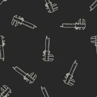 measuring tool doodle seamless pattern background N5