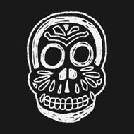 mexican skull doodle N3