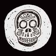 mexican skull doodle N4