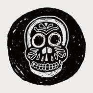 mexican skull doodle N5