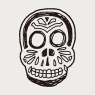 mexican skull doodle N6