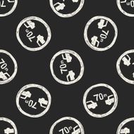Minimum safe following distance doodle seamless pattern background N2