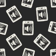 mobile sound doodle seamless pattern background N2