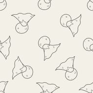 moutain sun doodle seamless pattern background