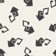 music download doodle seamless pattern background