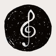 music note doodle N59