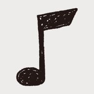 music note doodle drawing N13