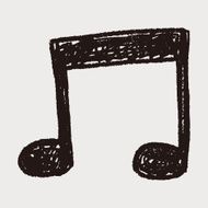 music note doodle drawing N14