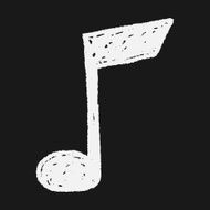 music note doodle drawing N16
