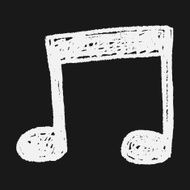 music note doodle drawing N17