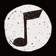 music note doodle drawing N19