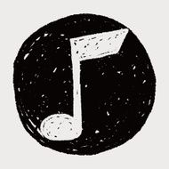 music note doodle drawing N22