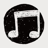 music note doodle drawing N23