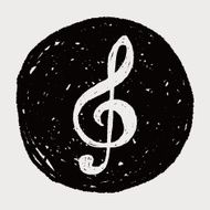 music note doodle drawing N24