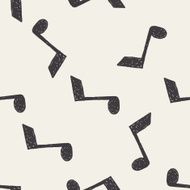 music note doodle drawing seamless pattern background