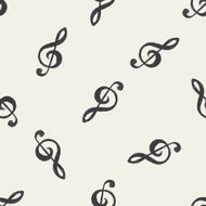 music note doodle drawing seamless pattern background N3