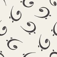 music note doodle seamless pattern background N4