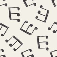 music note doodle seamless pattern background N7