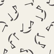 music note doodle seamless pattern background N8
