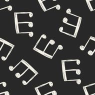 music note doodle seamless pattern background N18