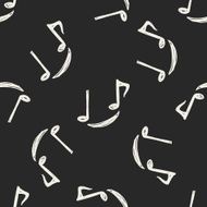 music note doodle seamless pattern background N19