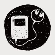 music player doodle drawing N10
