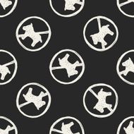 no dog doodle seamless pattern background N2