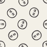 no overtaking doodle seamless pattern background N2