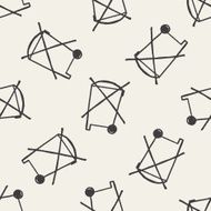 no trash doodle seamless pattern background