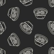 noodle doodle seamless pattern background N2