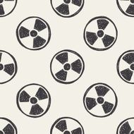 nuclear energy doodle seamless pattern background