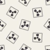 Nuclear power sign doodle seamless pattern background