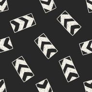 One way doodle seamless pattern background N2