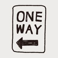 one way sign doodle N3