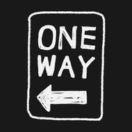 one way sign doodle N4
