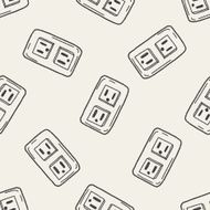 outlet doodle seamless pattern background